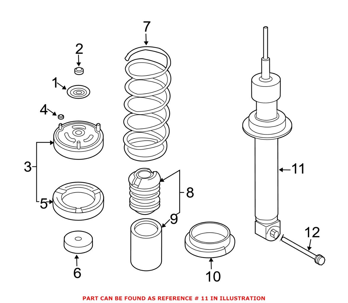 BMW Shock Absorber - Rear 33526786542